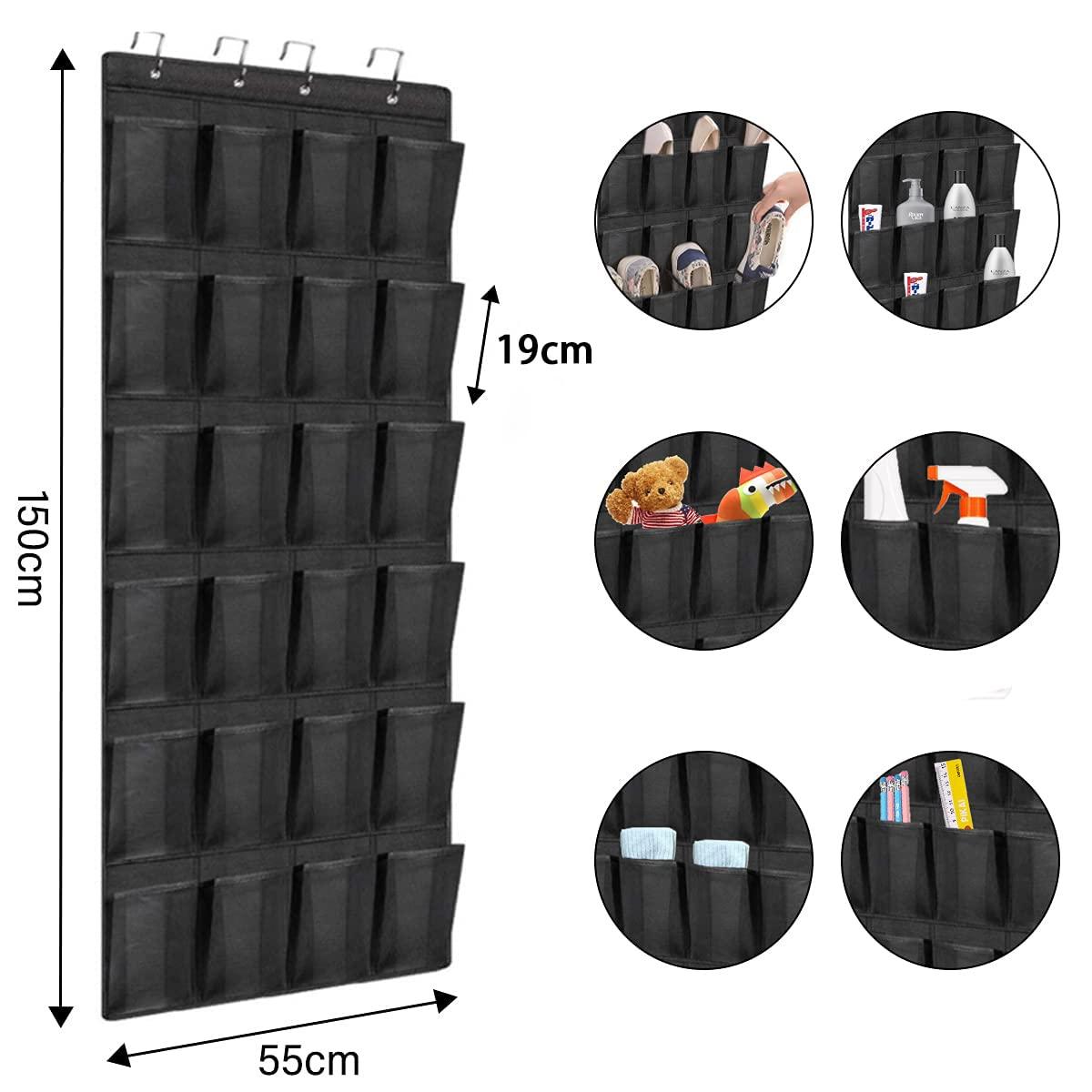 Khung giày treo, 24 túi treo tiền gửi lưu trữ, ban tổ chức qua cửa cho giày, tủ quần áo treo tường, túi lưới lớn cho phòng khách phòng khách phòng khách