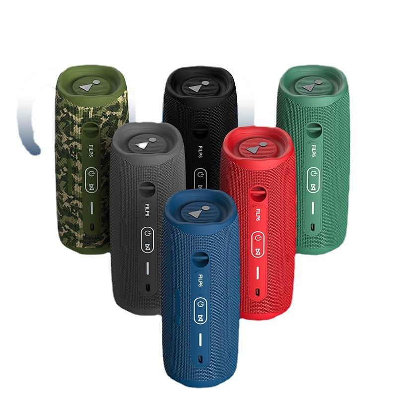 Flip6 Wireless Bluetooth Phiên bản 5.1 Loa âm thanh di động Thẻ đa chức năng Thẻ ngoài trời TWS Bluetooth Audio Subwofer Stereo Color: Red