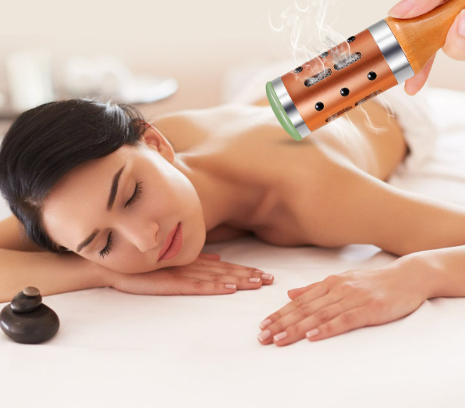 Thanh lăn massage ngải cứu ngọc bích A33