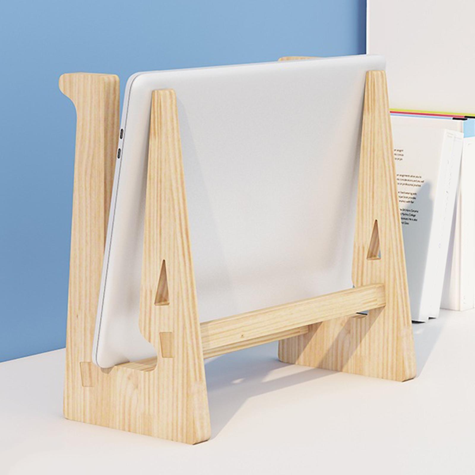 Wooden Laptop Stand Vertical Heightening Stand Detachable Lightweight Computer Stand for Desk