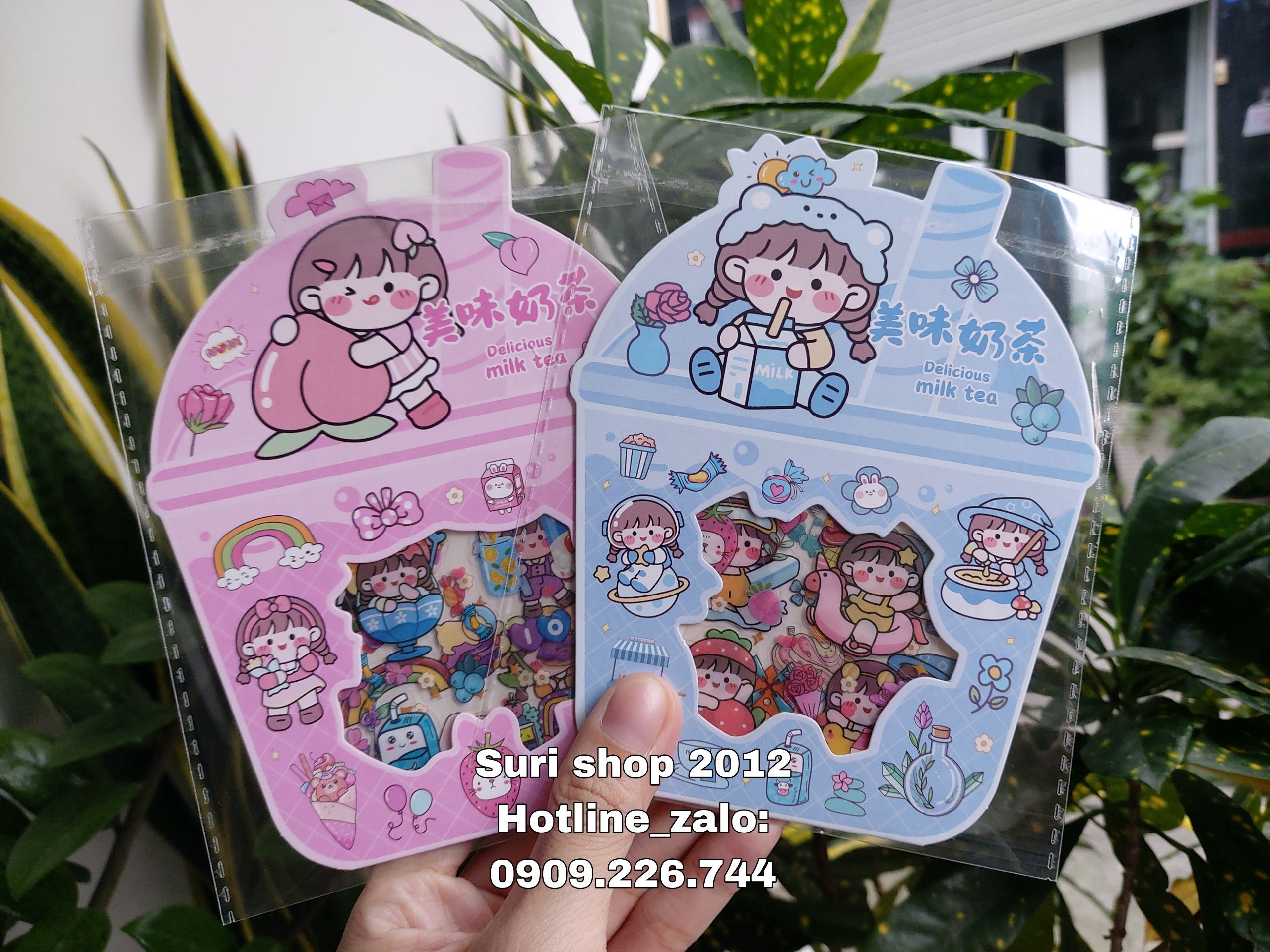 Hình dán ticker , icon trang trí tập vở,bình nước, điện thoại siêu cute loại 1 xịn