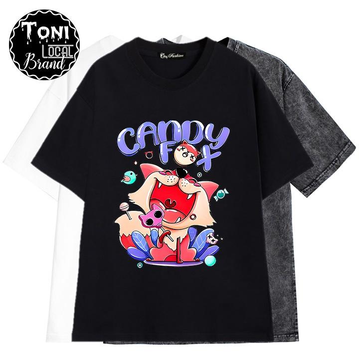 ÁO THUN Tay Lỡ CANDY Local Brand Unisex Cotton 100 Form Rộng Nam Nữ
