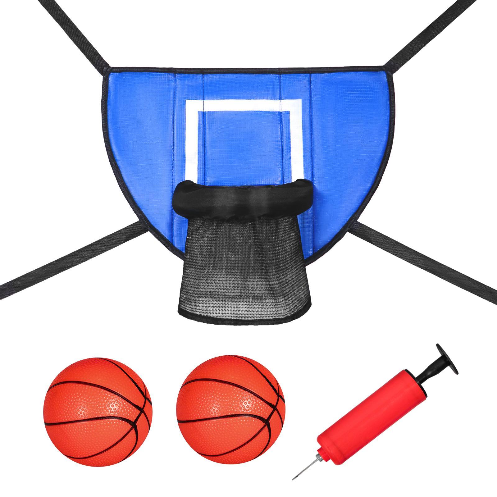 Basketball Hoop for Trampoline Sun Protection with Ball Pump Basketball Rack