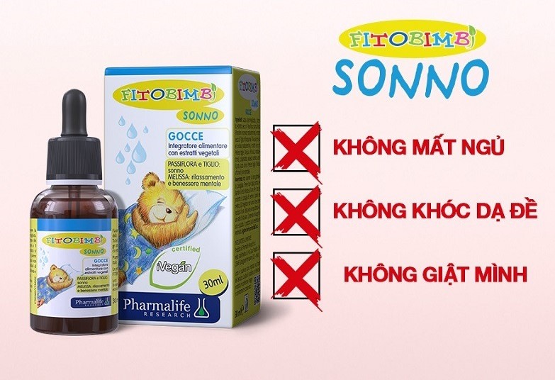 Siro Giúp Bé Ngủ Ngon Fitobimbi Sonno 30ml giúp bé ngủ ngon