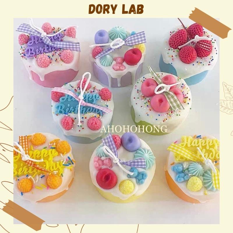 Nến Thơm Bánh Sinh Nhật Màu Pastel Mix Topping Nhiều Hương Thơm, Quà Tặng Ý Nghĩa - Dory Lab