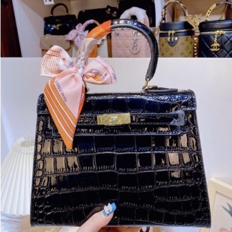 Túi kelly zize 25cm Vân rắn loại VIP phom chuẩn đẹp