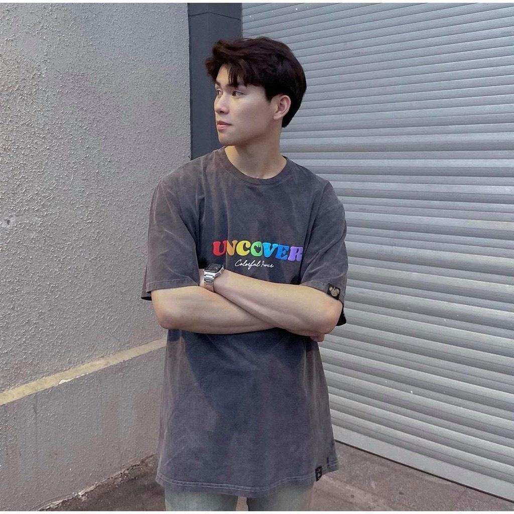 Áo Thun Nam Nữ Local Brand Uncover Wash Xám Tay Lỡ Oversize Unisex Full Mạc