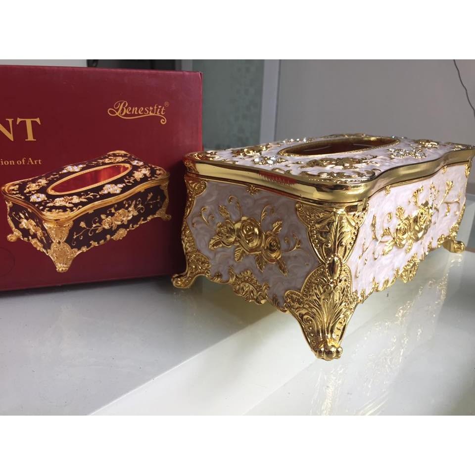 Hộp đựng giấy ăn phong cách hoàng gia cao cấp