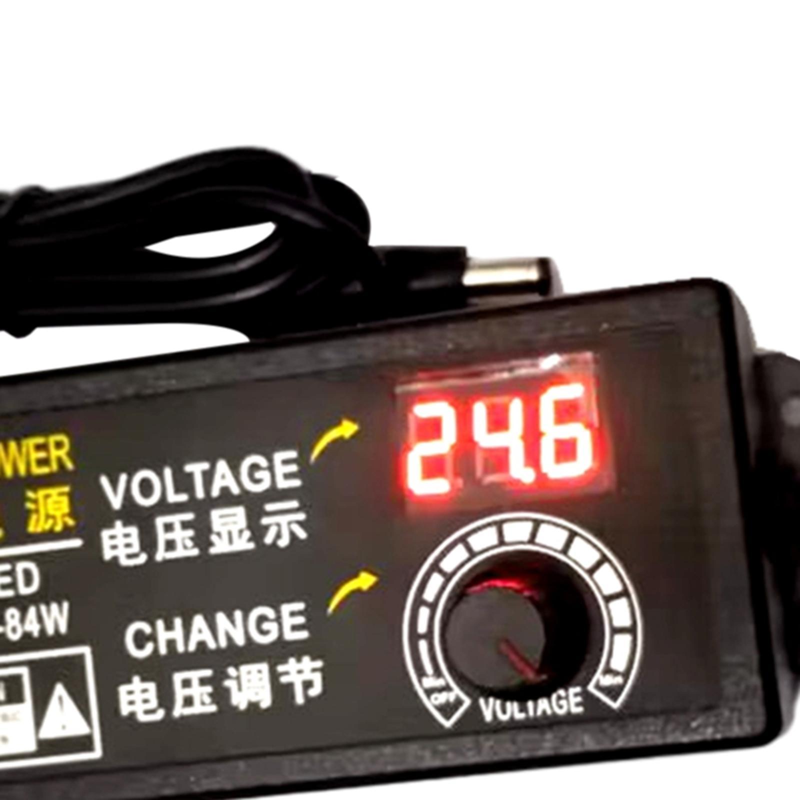 Power Supply Adapter Voltage Power Adapter Adjustable Overvoltage 3V~24V for DC Desk Lamps Circuit Power Supply Testing Motors DC Fans