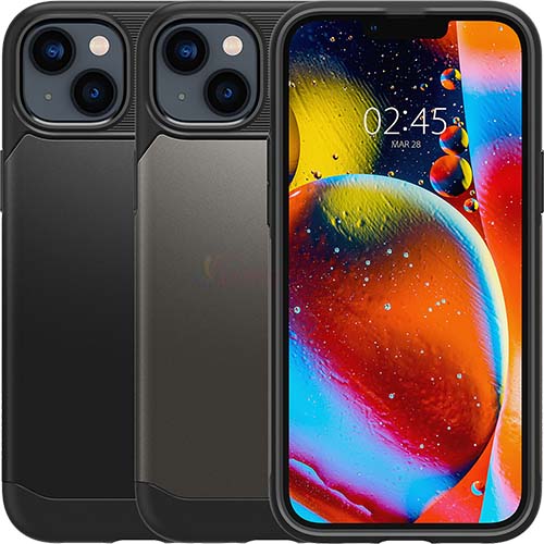Ốp lưng chống sốc tích hợp chân đế Spigen Slim Armor iP 14 Pro Max/14 Pro/14 Plus/14 - Hàng chính hãng