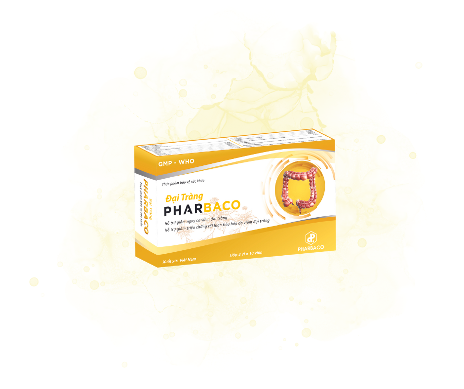 Đại Tràng Pharbaco - Giải pháp cho viêm đại tràng, giảm thiểu các triệu chứng rối loạn tiêu hóa do viêm đại tràng, triệu chứng đau bụng, chướng bụng, ăn không tiêu