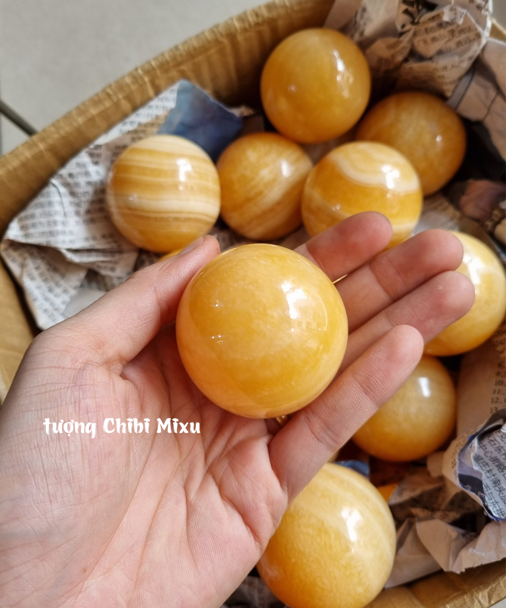 Bi cầu ngọc Hoàng Long 5.0cm đến 5.5cm cho người mệnh Kim và Thổ