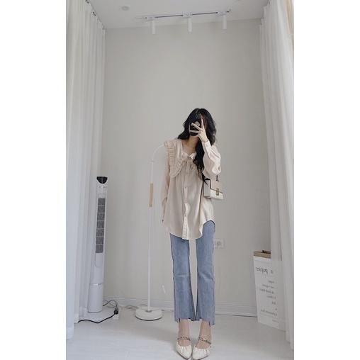Áo tơ mềm cổ bèo siêu xinh by Samhyewear