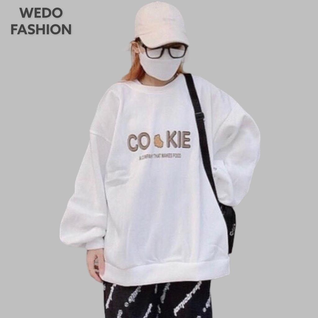 Áo SWEATER COOKIE nữ in icon siêu xinh không phai màu, chất vải nỉ mềm mại form rộng sành điệu