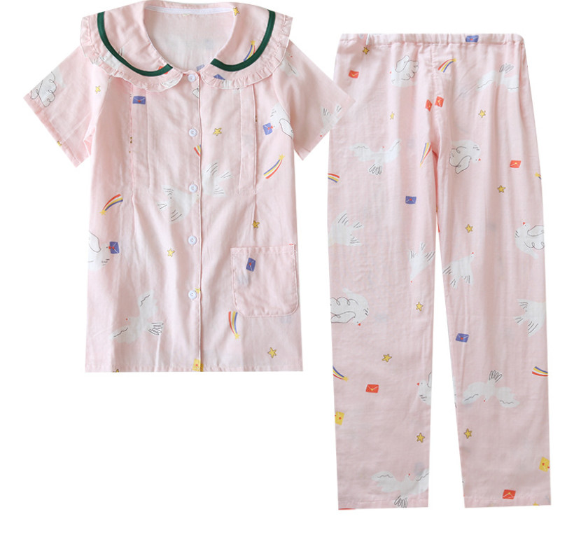 Pijama Bầu Và Sau Sinh, Đồ Bộ Cho Mẹ Azuno AZ2141 Chất Liệu Xô Nhật Ngắn Tay Mùa Hè