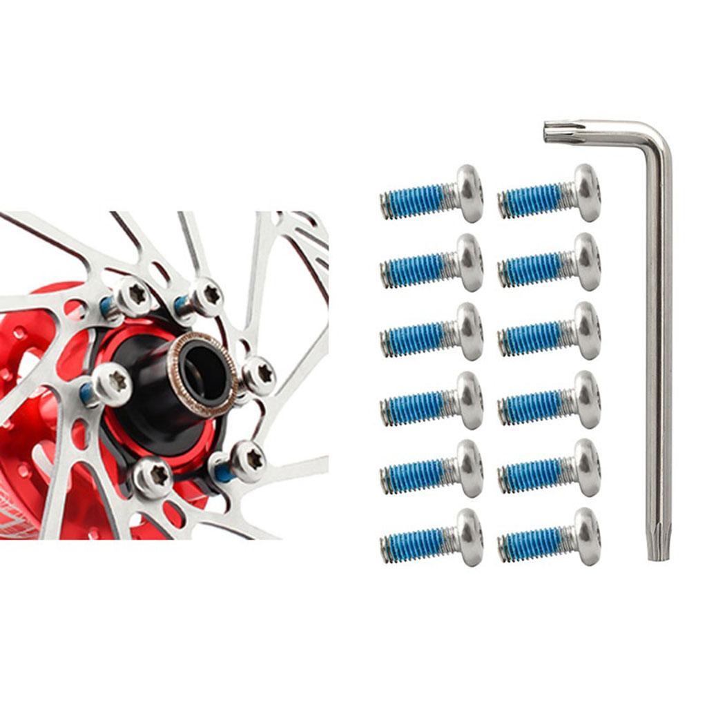 Pack of 12pcs Bolts M5x10 Screws for  Bike Disc Brake Cycle Rotor Bike  Bracket Mount Keys