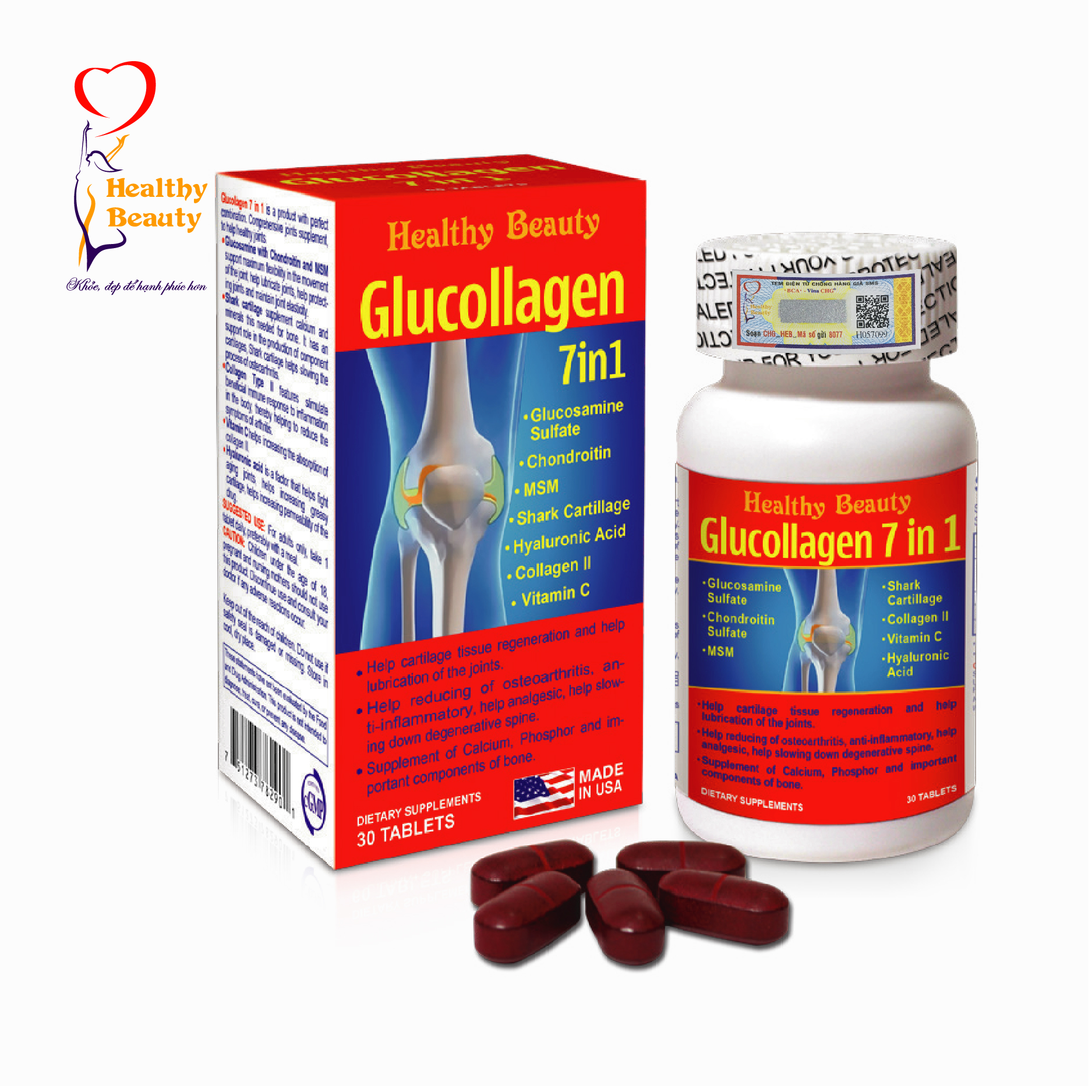 Viên Uống Healthy Beauty Glucollagen 7 in 1