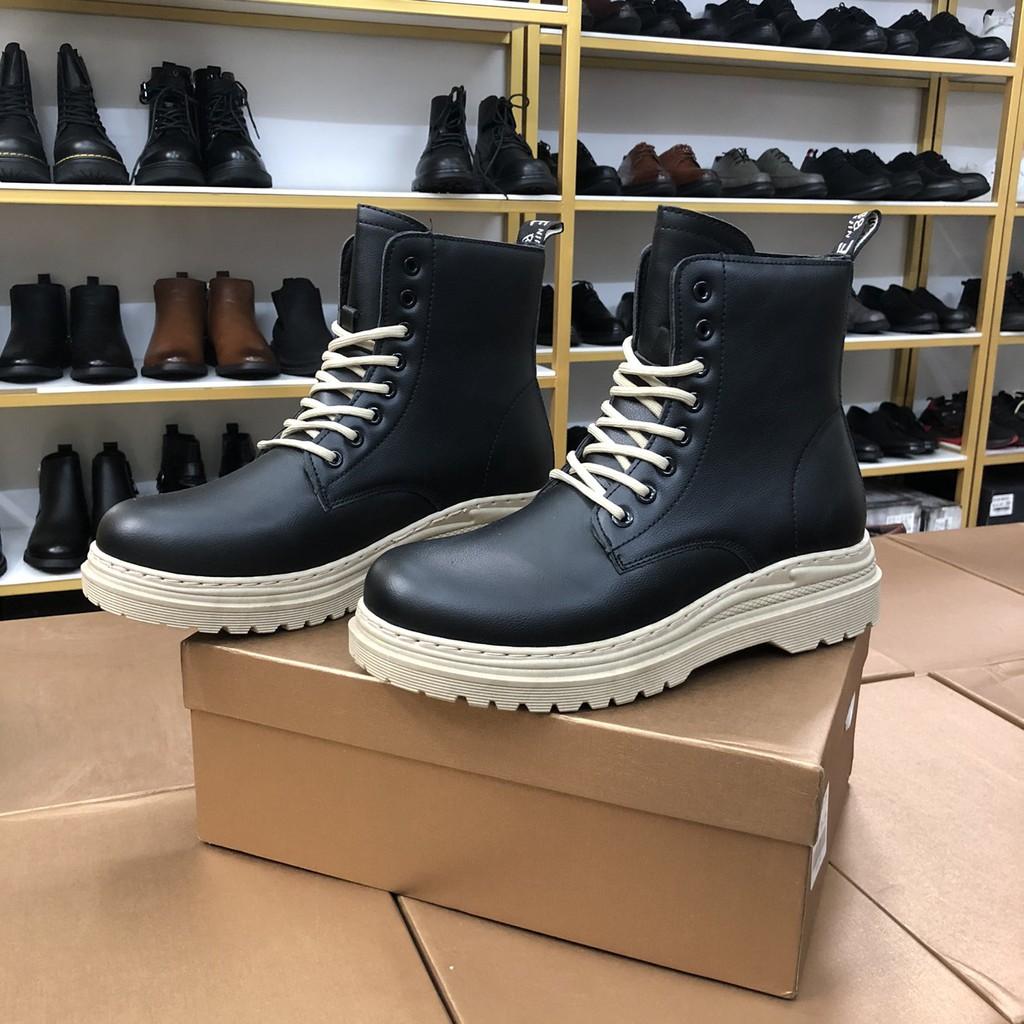 Giày cao cổ -Bốt cổ cao dr martens phiên bản 2021 INF - 1 (2 bản đen đế đen và đen đế kem)