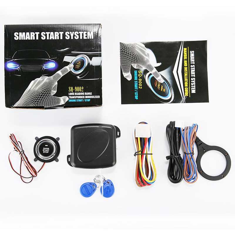 Bộ đề nổ khởi động ô tô start stop một chạm bản cao cấp bằng nút bấm 12V thông minh mẫu mới, đồ chơi ô tô