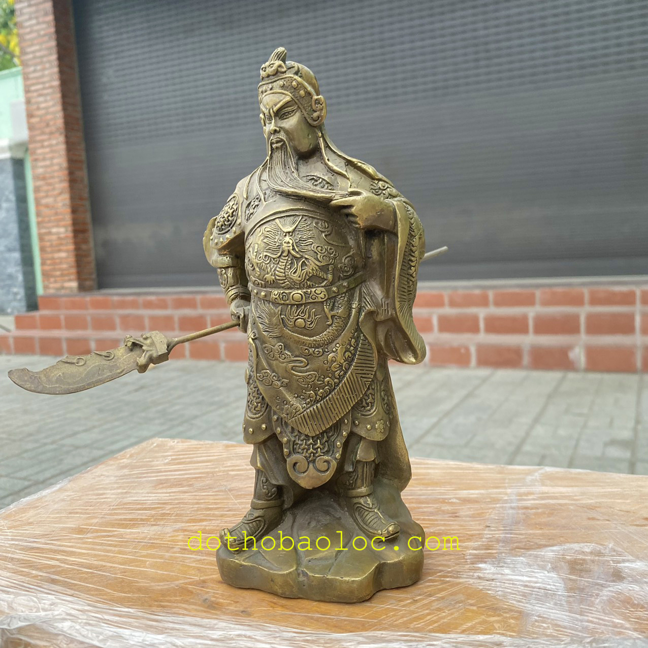 Tượng Quan Công bằng đồng Cao 23cm