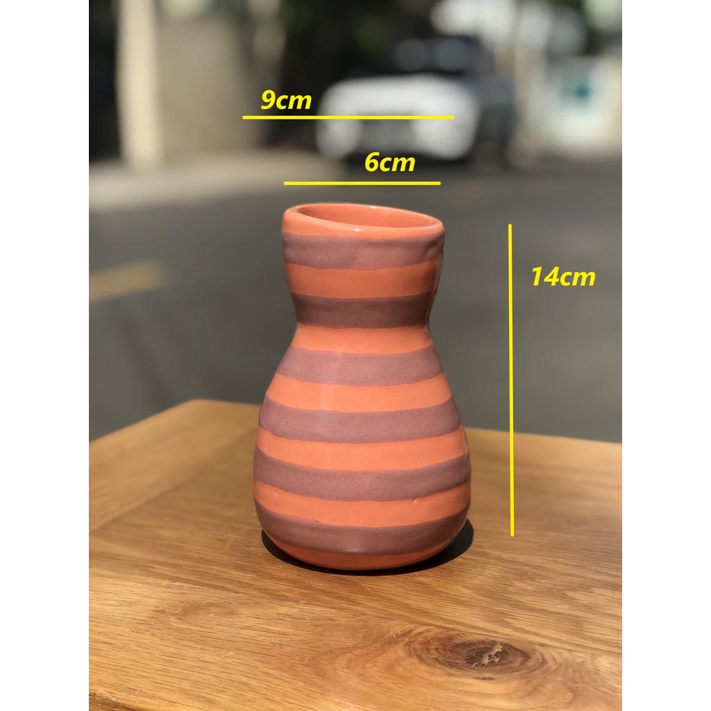 BÌNH HOA GỐM SỨ XUẤT KHẨU TRANG TRÍ DECOR BÌNH CẤM HOA XK18