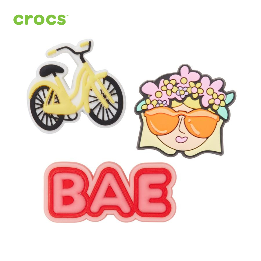 Sticker nhựa jibbitz unisex Crocs Beach Bae