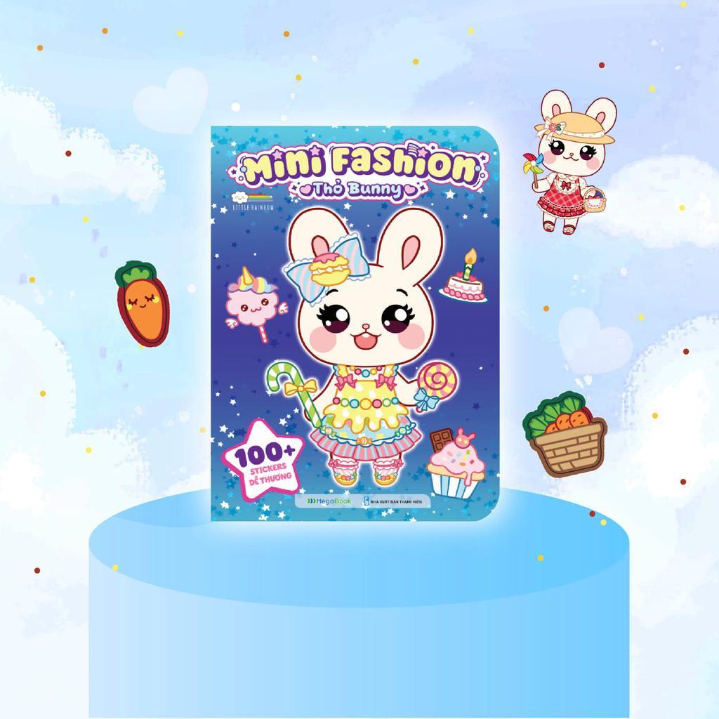 Sách - Mini Fashion - Bóc Dán Hơn 400+ Stickers Váy, Phụ Kiện Xinh Đẹp Cho Bé Gái - Combo 4 Cuốn - Megabook