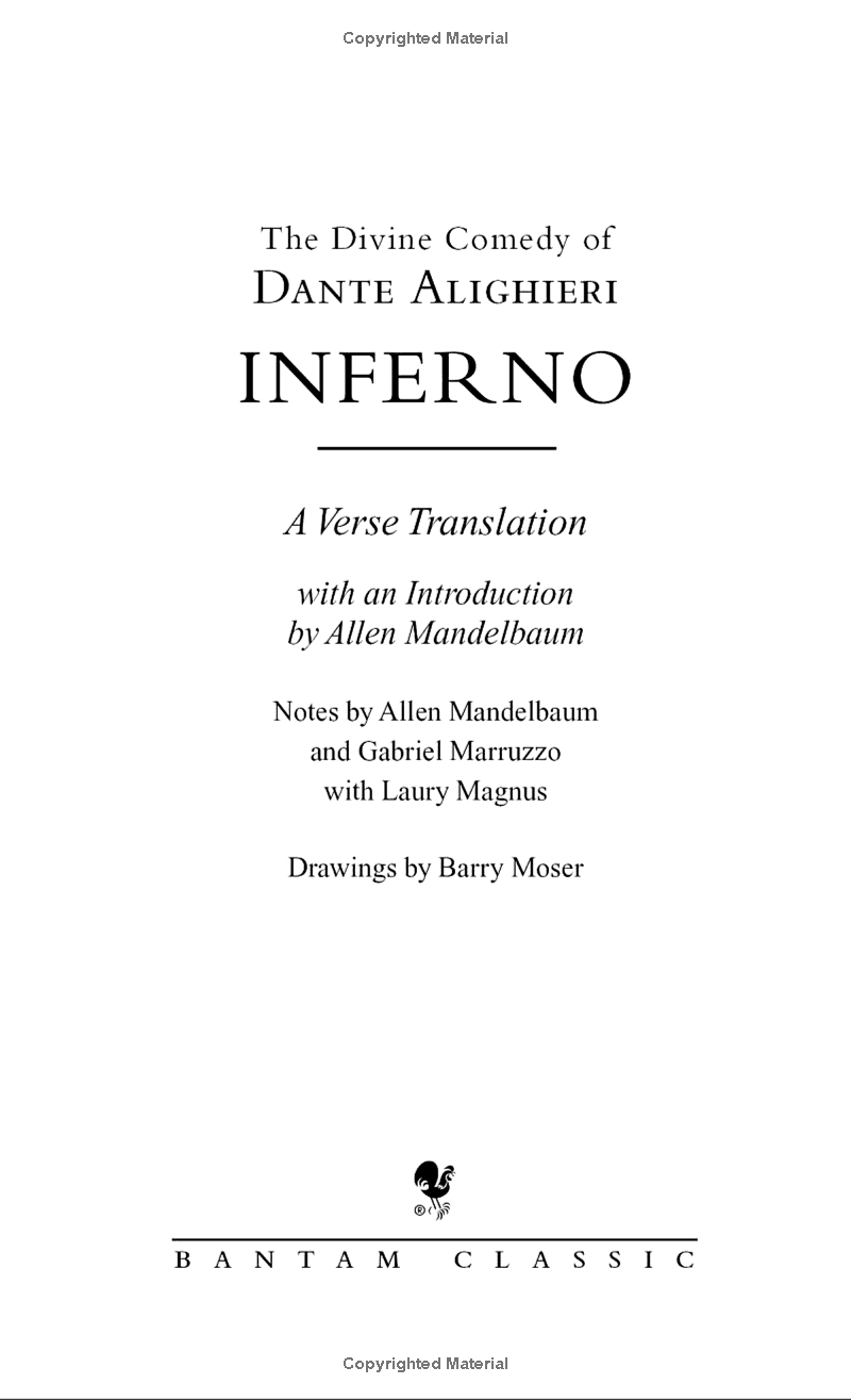 Inferno: The Divine Comedy Of Dante Alighieri