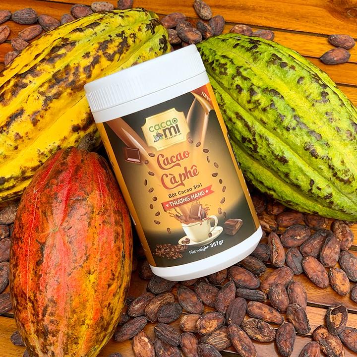 Thức uống sô cô la vị cà phê - Bột ca cao cafe hòa tan dùng pha chế trà sữa, làm bánh CACAO MI hộp thượng hạng 357g