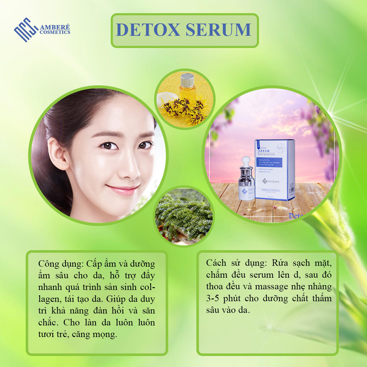 Serrum Collagen - Tái tạo ,phục hồi da hư tổn - bổ sung Collagen, Elastin giúp da căng bóng đàn hồi, ngăn nám, ngừa mụn hiệu quả