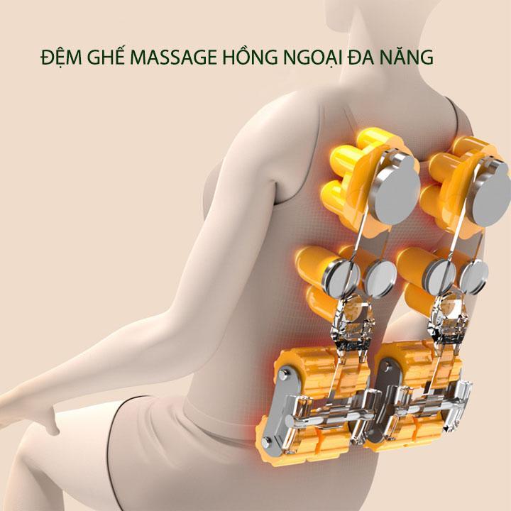 Đệm massage toàn thân thế hệ mới, có hồng ngoại, rung