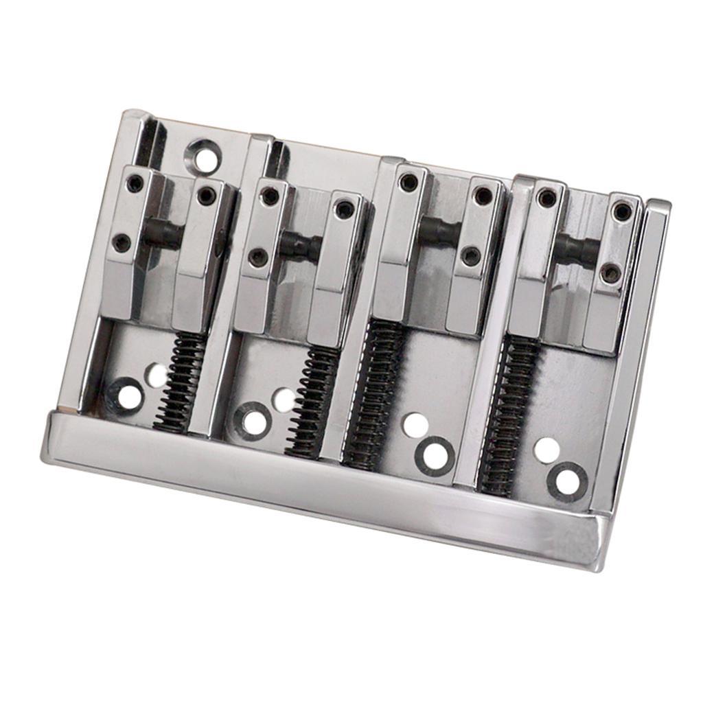 Black Professional 4 String Bass Bridge for Electric Bass Guitar