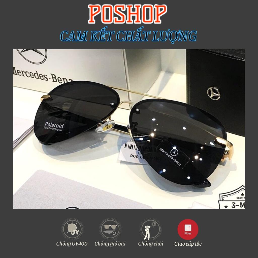 Kính mát nam cao cấp POSHOP gọng kim loại đàn hồi tròng phân cưc polaroid chống chói uv400 thời trang cổ điển M1