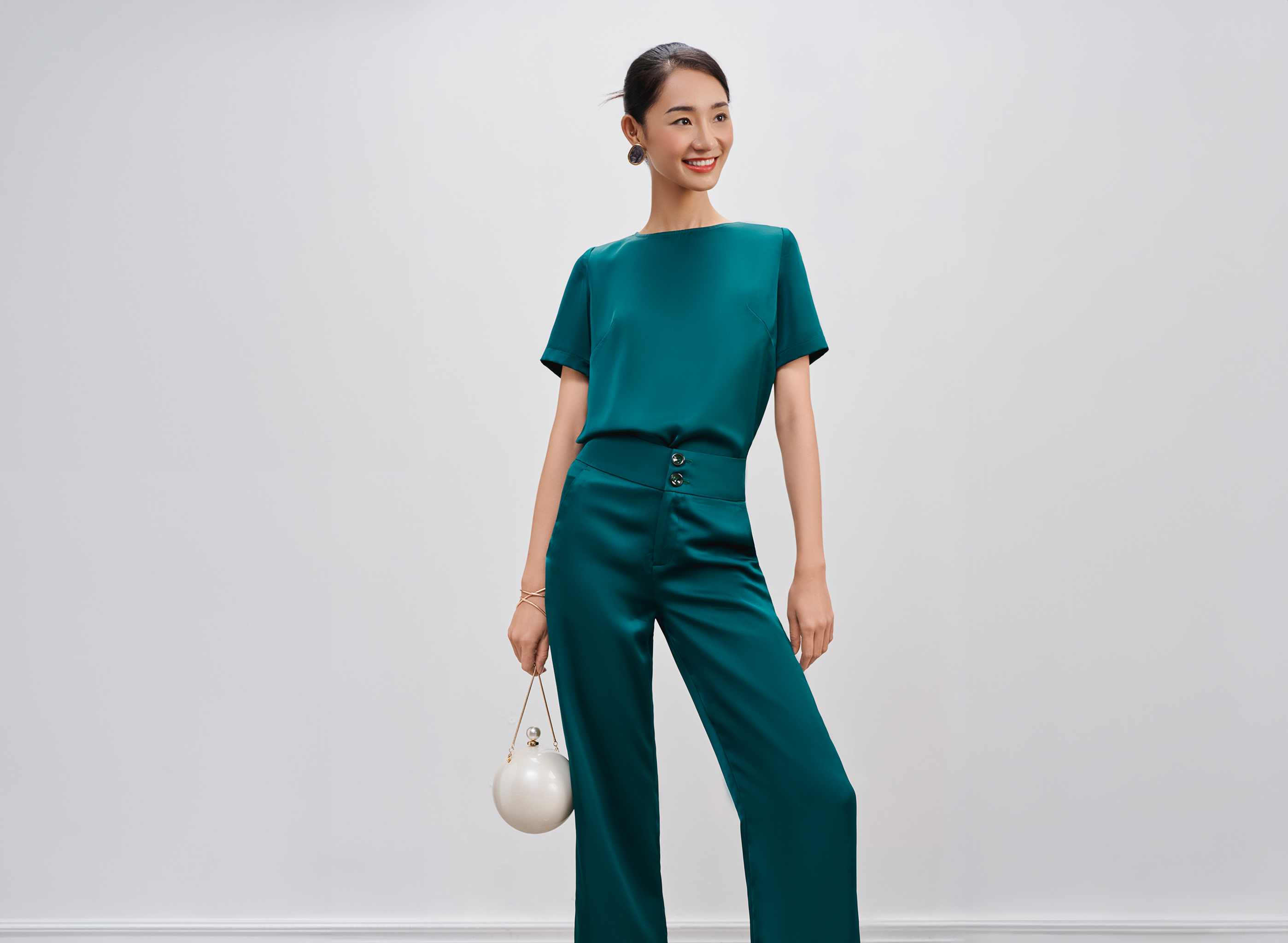 Quần Ống Suông Cúc Phương PAN066 thời trang thiết kế Hity