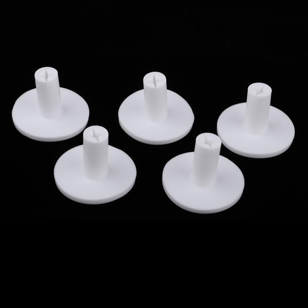 5Pcs/Set Rubber Golf Tees Holder Golf Tee Driving Range Practice Mat 35mm Durable Golfer Accessories Training Tool - White
