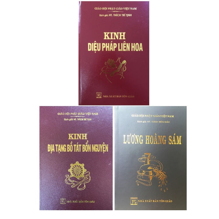 Sách Combo Kinh địa tạng + Kinh lương hoàng sám + Kinh Diệu pháp liên hoa