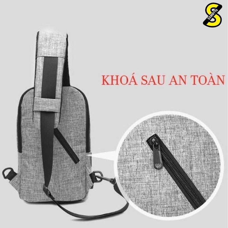 Túi Đeo Chéo Phong Cách Thời Trang Hàn Quốc Cổng Sạc Nhanh USB Chốn