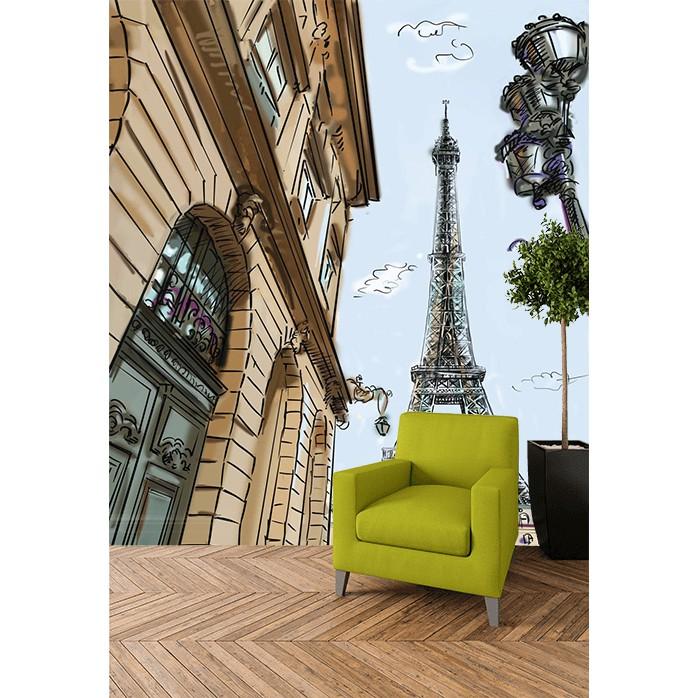Tranh dán tường canvas đường phố ADH6523