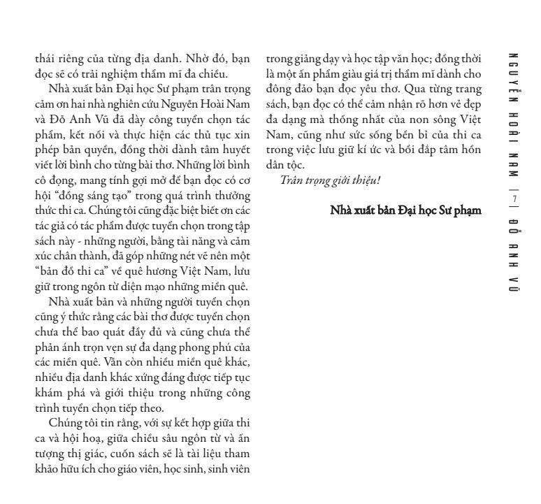 Sách - Những miền quê trong thơ Việt ( Nguyễn Hoài Nam - Đỗ Anh Vũ)