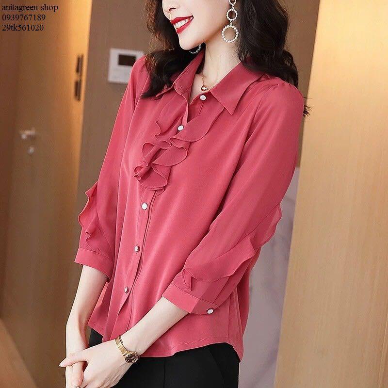 -sơ mi nữ viền bèo