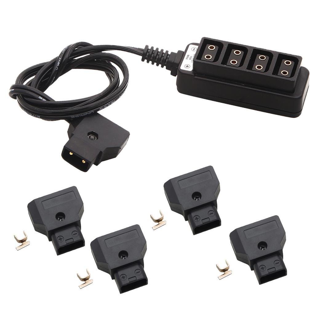 D-Tap Splitter Cable,D-Tap to 4-Port Splitter Cable w/ 4 Male D-Tap Plug