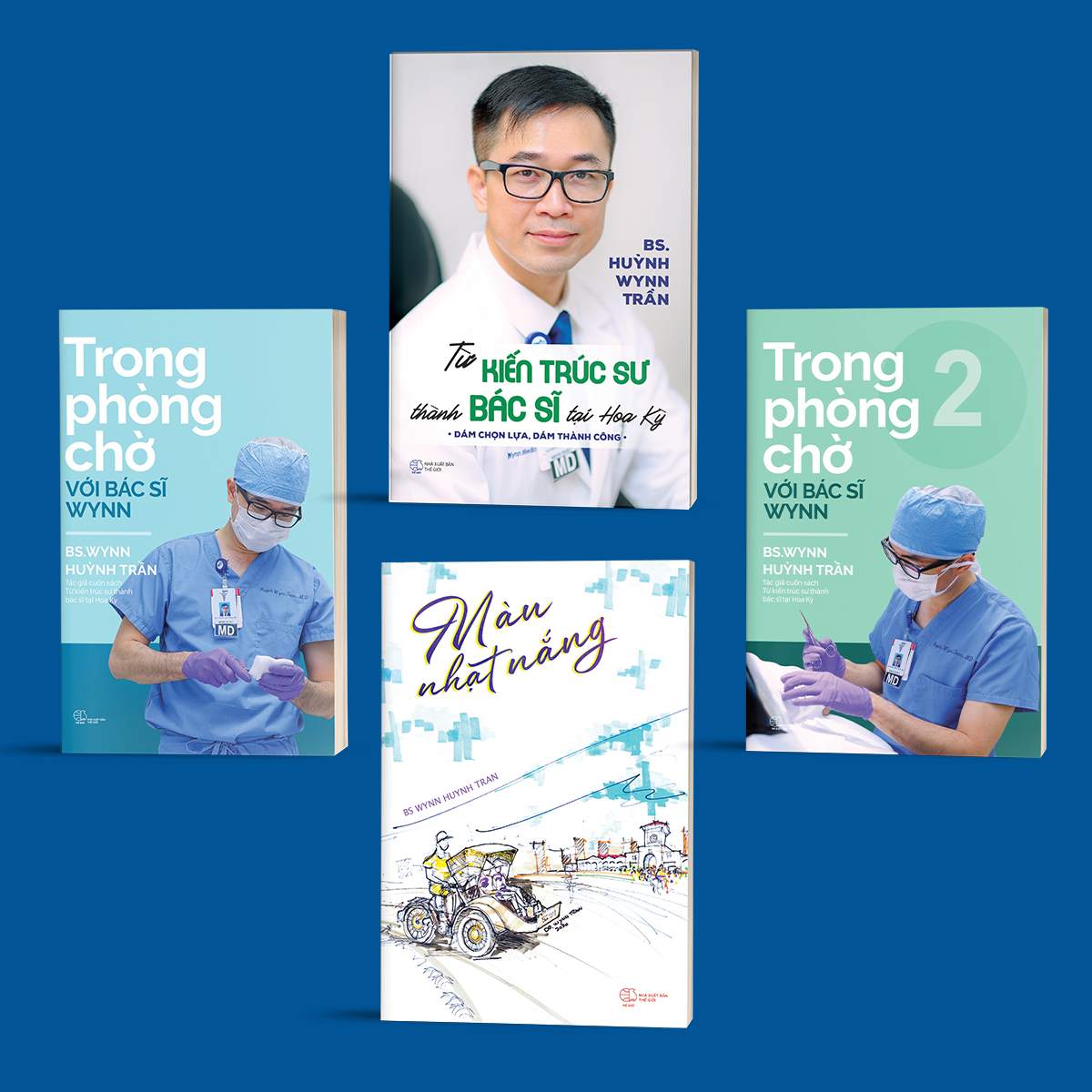 Trọn bộ 4 cuốn: Trong phòng chờ với BS Wynn (tập 1+2) + Màu nhạt nắng + Từ Kiến trúc sư thành Bác sĩ tại Hoa Kỳ