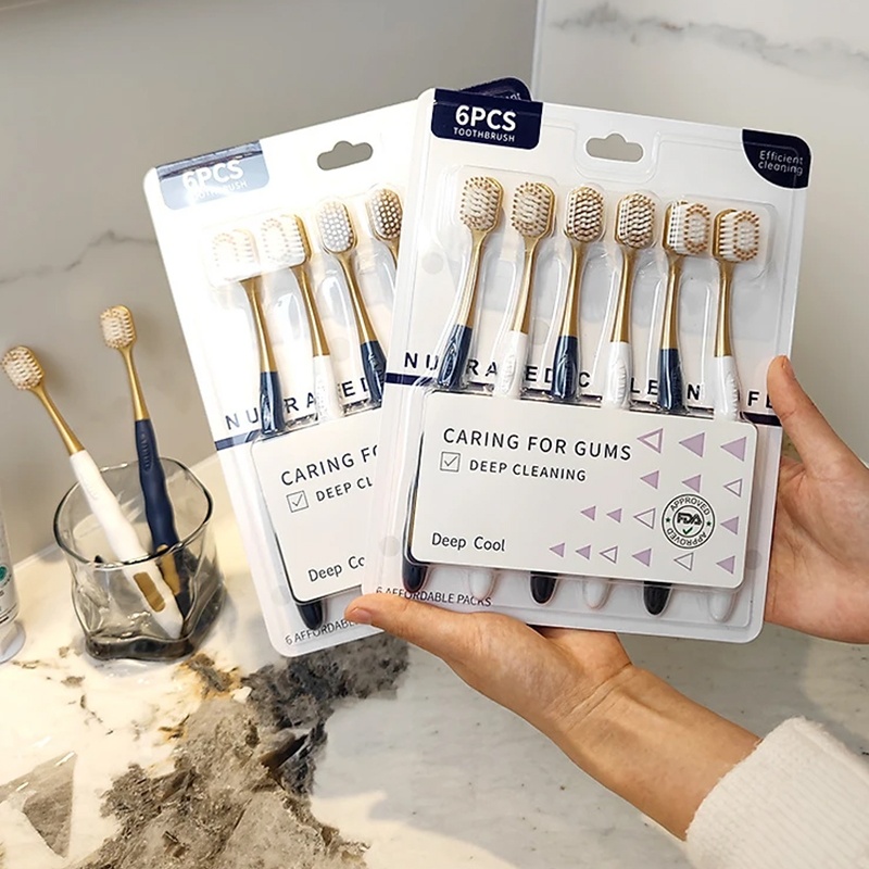Set 6 Bàn Chải Đánh Răng Người Lớn Siêu Mềm