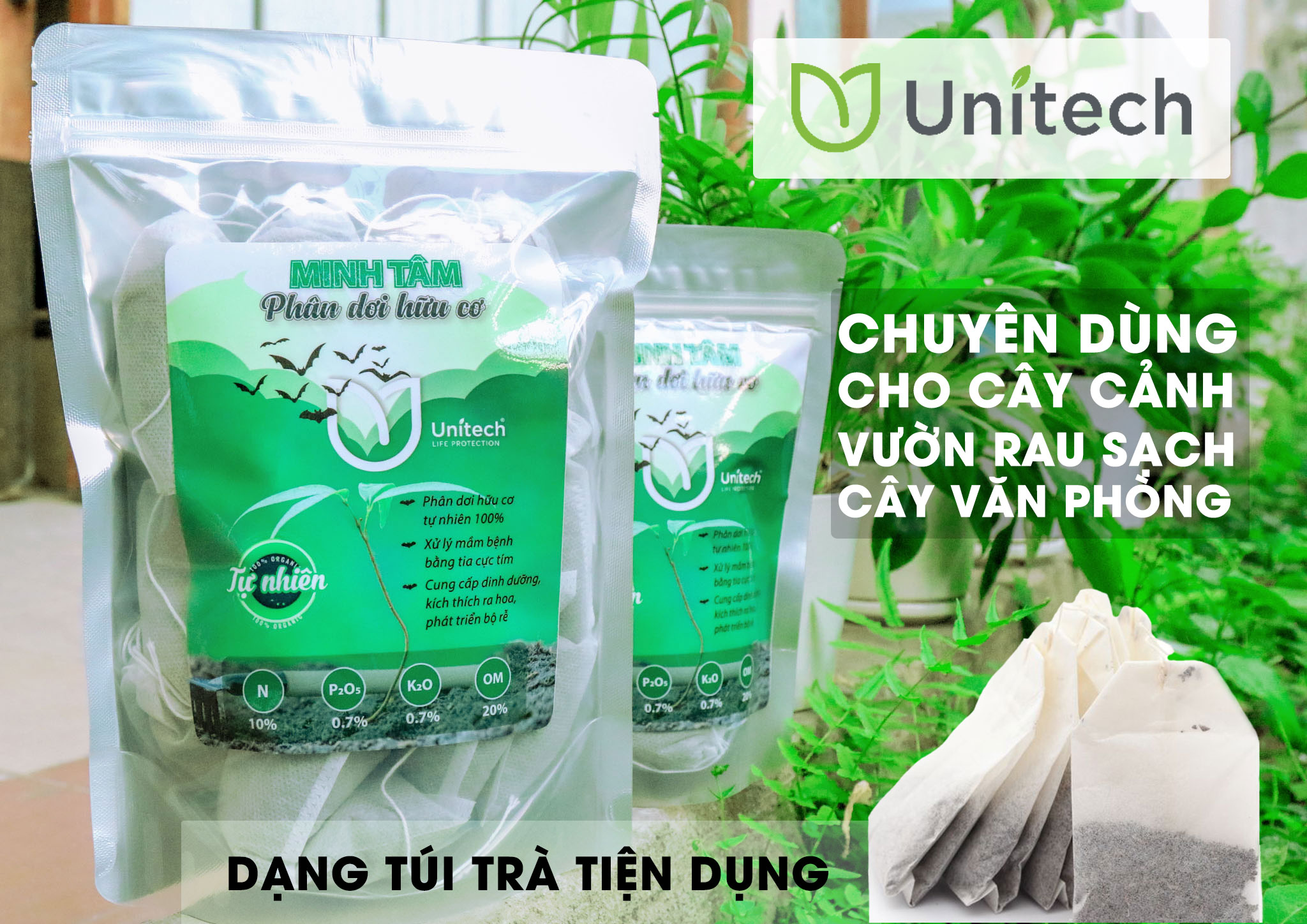 Phân dơi hữu cơ Minh Tâm Túi 1 KG | Nguyên chất 100% | Sấy khô và chiếu tia cực tím