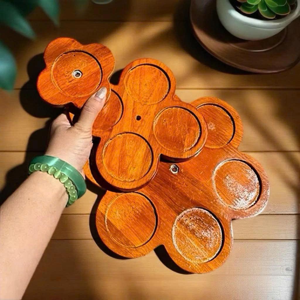 Tháp Nhựa Giả Gỗ 3 Tầng Bày Bia Nước Ngọt, Nhựa Giả Gỗ, Tháp Bày Gia Tiên Đẹp Mắt Sang Trọng