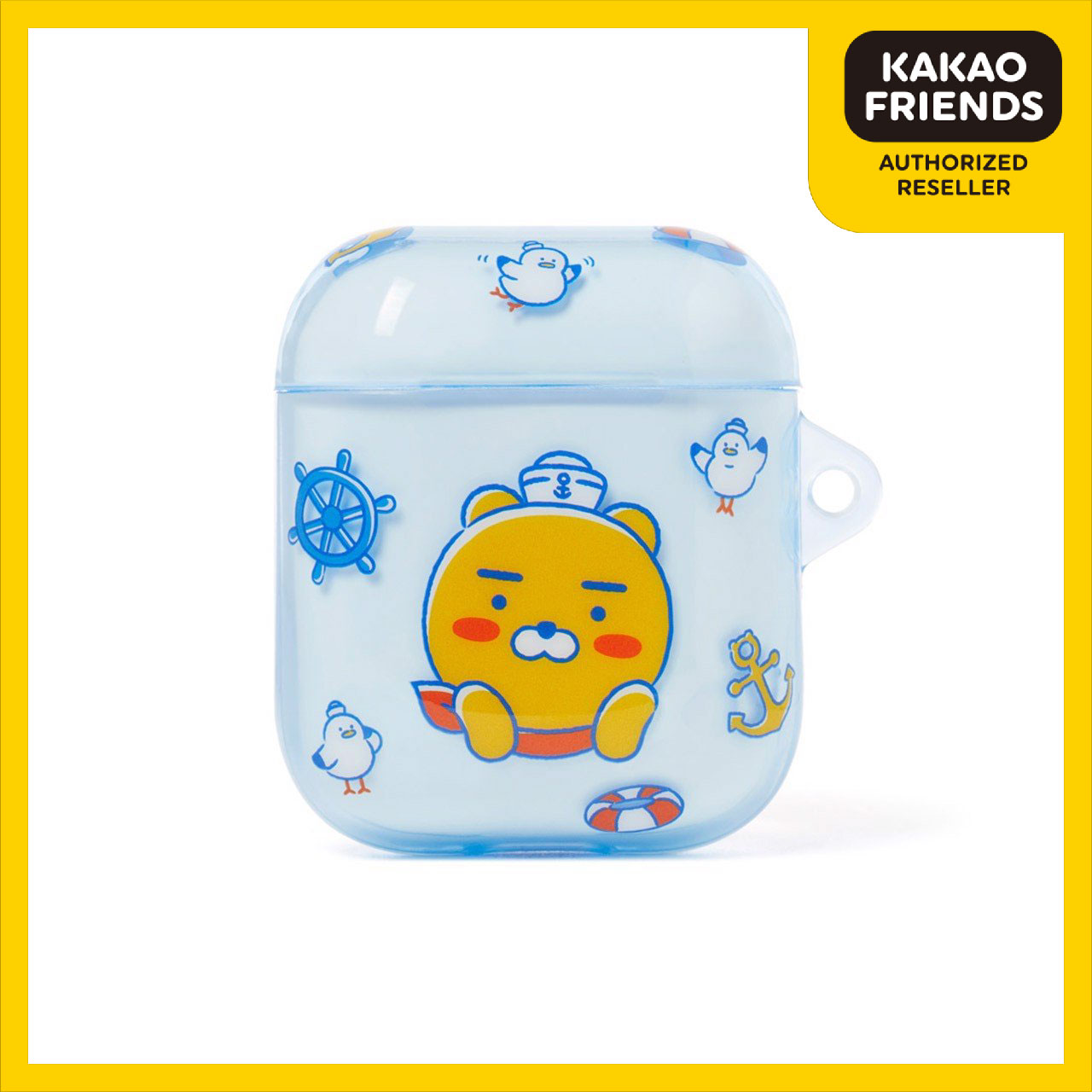 Case Cho Airpod 2 Trong Suốt Marine Ryan Kakao Friends Chính Hãng