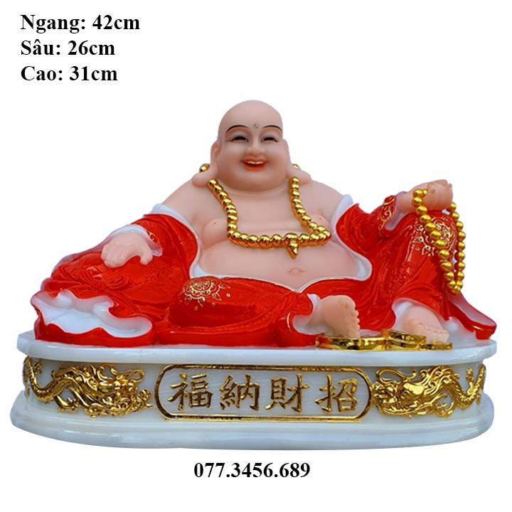 Tượng Di Lặc Đỏ Lớn Cao 31cm