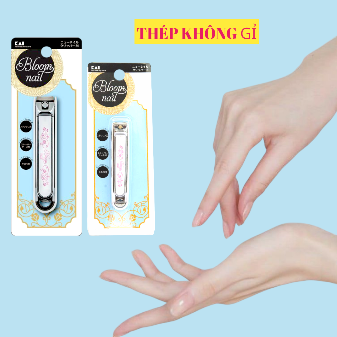 Bấm Móng Tay Inox Hoa Văn Kai Razor 01069-HC3604 Cỡ Lớn