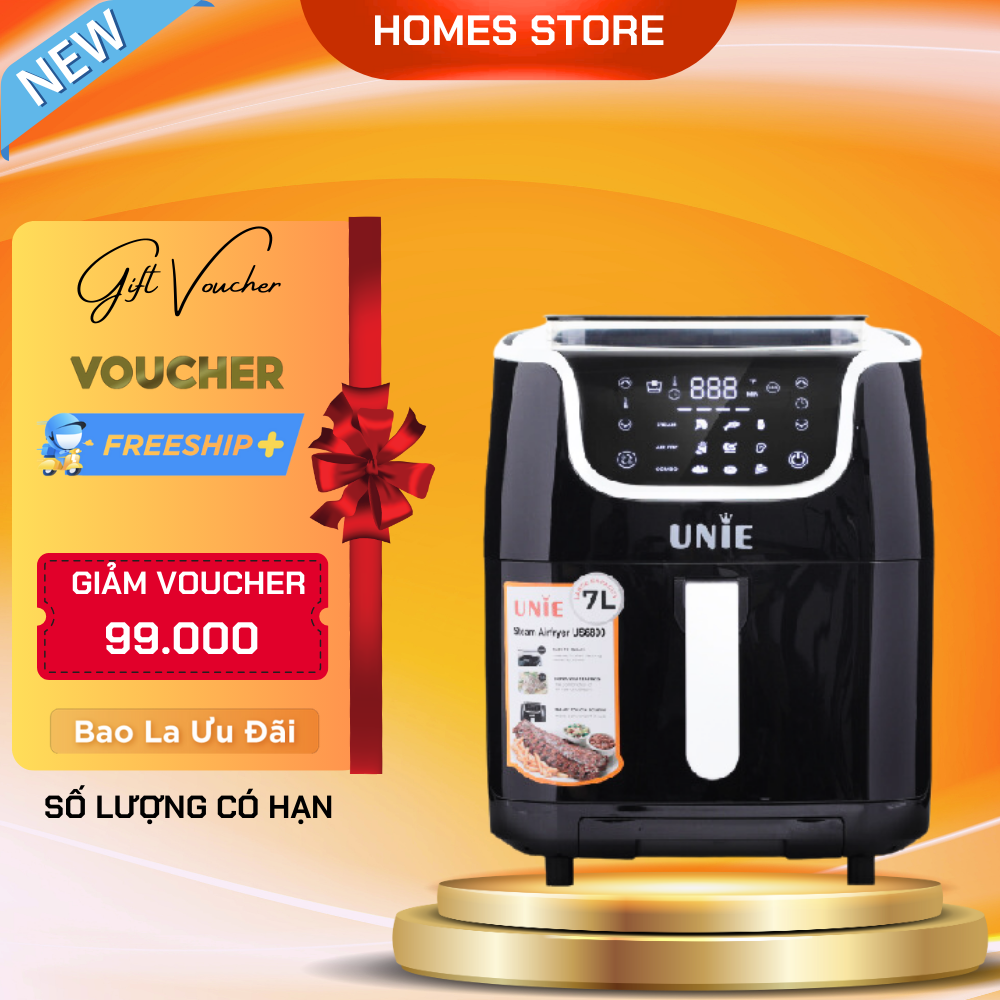 Nồi Chiên Hơi Nước Unie STEAM US6800 Tiêu Chuẩn Đức Công Suất 1700W Dung Tích 7L- Hàng Chính Hãng