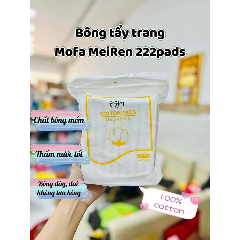 Combo 5 Gói Bông Tẩy Trang Cotton 222 Miếng (222 Miếng x 5)